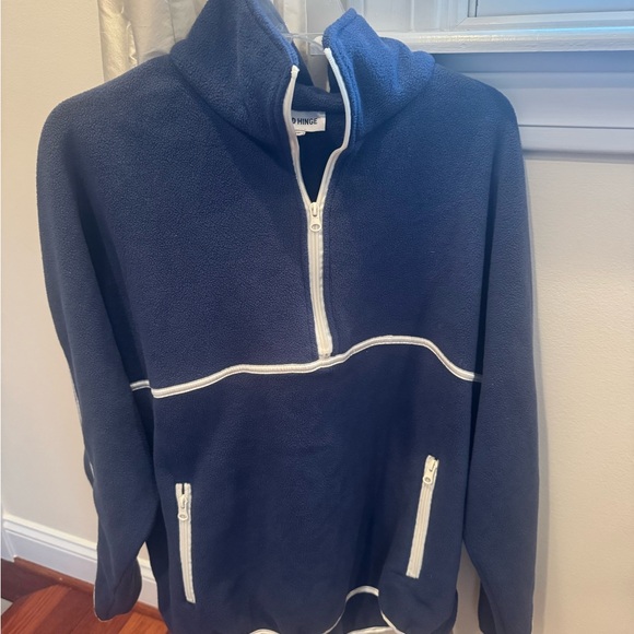 Women's Navy Blue Gold Hinge XS Half-Zip Fleece Pullover Like New - Picture 3 of 6